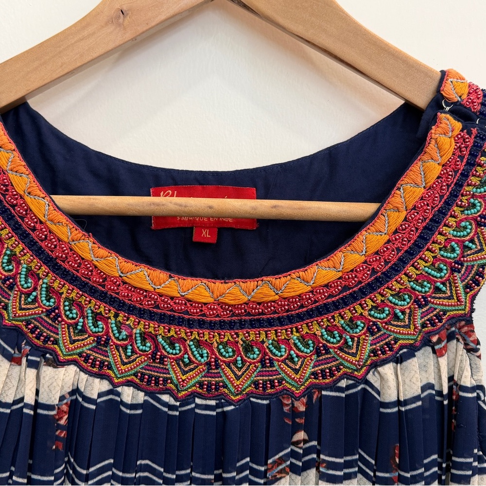 Anthropologie Bhanuni Jyoti multicolor Temara Shift Dress XL - Picture 2 of 9